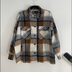 Zara Plaid Shacket